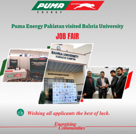 PUMA ENERGY PAKISTAN PARTICIPATED IN BAHRIA UNIVERSITY JOB FAIR